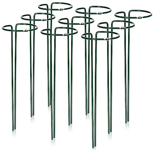 com-four® 9x blomhållare, perennhållare för blommor (höjd: 35 cm) | växthållare som blomstöd - rankor - rosstöd - perenner