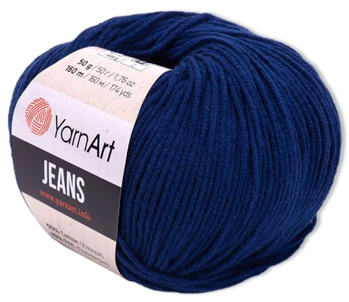 Frida's Wollhaus YarnArt Amigurumi Baby Yarn - 50g - Denim - Knitting and Crochet - Pastel Colors - 63 colors (54, dark blue)