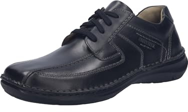 Josef Seibel New Anvers 08 - Zapatos cómodos para hombre (extra anchos), plantilla intercambiable, Negro , 42 EU X-Ancho