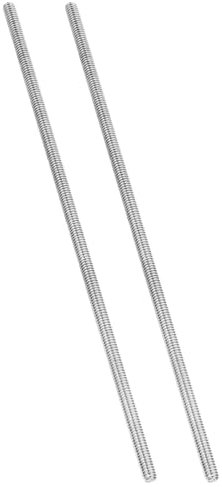 PATIKIL 1/4-20 UNC 304 Inoxidable Acero Totalmente Roscado Varilla, 2uds 10 Longitud Largo Roscado Tornillo Derecha Mano Roscas Todas Varilla Roscada Pernos para Anclaje Perno