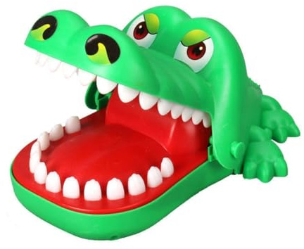 Qsvbeeqj krokodil tänder leksak spel bita finger leksak drickspel leksak knepigt spel rolig leksak tryck bara på tänderna