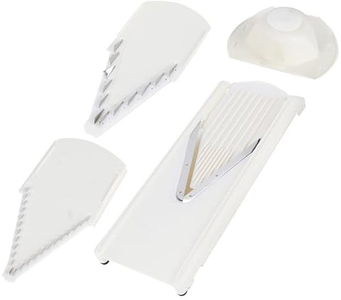 Aumotop Rallador Multifuncional de Acero Inoxidable en Forma de V con Protector de Mano para Cocinar en Casa