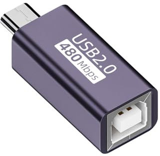 Qsvbeeqj Adaptadores de conversión USB B, conectores hembra a macho, solución eficiente de transferencia de datos para impresoras, tambor de piano