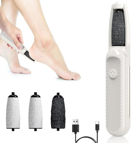 Eliminador De Callos Eléctrico, Lima Electrica Pies Durezas, Removedor de callos eléctrico, Electrica Aparato de Pedicura, Removedor de Callo del Pie Eléctrico, para Piel Seca/Muerta