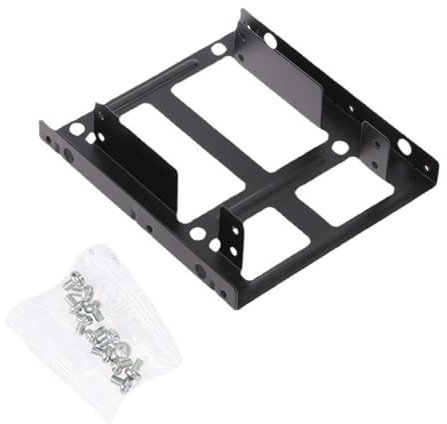 YHAILI Staffa di montaggio per HDD a doppia piattaforma da 2,5 a 3,5 Staffa adattatore per dischi rigidi Supporto per HDD in metallo con vite di montaggio