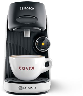 Tassimo by Bosch, Finesse Classic Friendly, Pod Coffee Machine, TAS1640GB | Compatible with 50 Different Beverages, INTELLIBREW technology, 0.7 Litres, Snow White