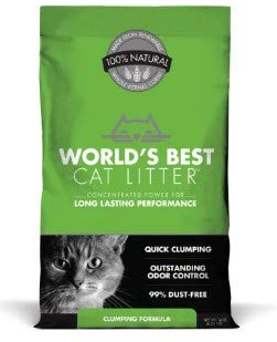 World's Best Cat Litter Original Series 14 Pound Bag ,Outstanding Odor Control, Quick CLUMPING & Easy SCOOPING, PET, People & Planet Friendly