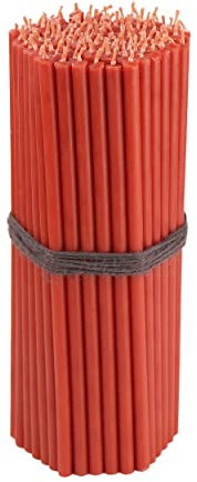 NKlaus 650 g (ungefär). 100 delar. Altarljus röd sot droppfri påskljus L: 19,5 cm 36256