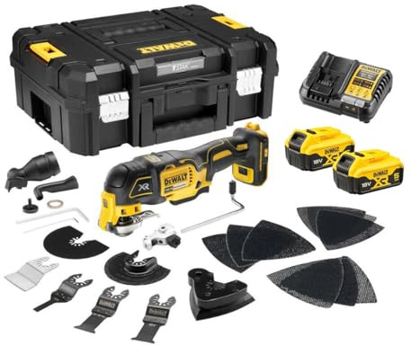 Dewalt DCS356P2 18v XR Brushless 3 Speed Multi Tool +35 Accessories +Tstak 2x5ah