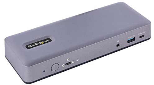 StarTech USB-C Triple 4K30/Dual 4K60 Dock with 7-Port Hub, 60W, WWCB, GbE