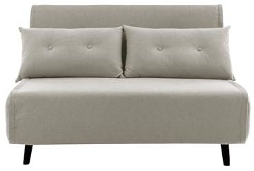 Home Heavenly® Sofá Cama Pegaso 3 en 1 Multiposición – Diseño Futón Japonés, Minimalista y Funcional – Tapizado Patas Metálicas Robustas 2 Plaza (Color Beige)