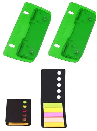 AORHOFJ 2 Stück Taschenlocher, Mini-Taschenlocher zum Binden mit Klebeetiketten, Dokumentenlocher, Locher für Schule, Büro, Zuhause