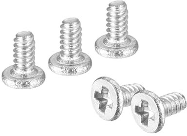 sourcing map Lot de 20 vis à tête ronde plate M1-0,25 x 2 mm en acier inoxydable 304 Phillips pour connexion de meubles