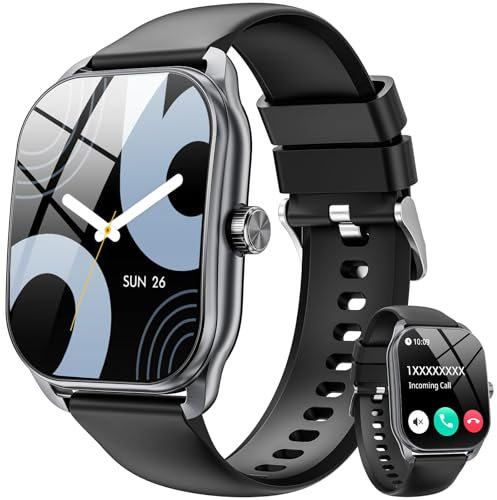 Ethelred Smart Watch for Men(Answer/Make Call), 2.01 Smartwatch with Heart Rate/Sleep Monitor, Fitness Tracker with 120+ Sports Modes IP68 Waterproof Fitness Watch for Android iOS
