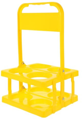 Cabilock Casier À Bière Pliable Capacité De 4 Bouteilles Panier À Bière En Plastique Jaune Porte-bière Portatif Porte-bière Porte-boissons