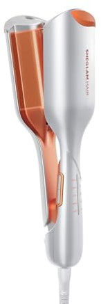 SHEGLAM Piastra per Capelli a Onde Beach Babe 25mm, Ferro arricciacapelli a doppio cilindro, Asta ondulata Temperatura Regolabile e Doppia Tensione