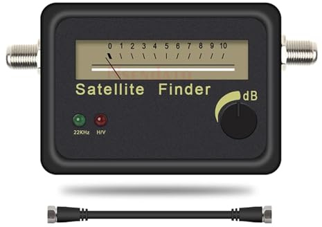 Rilevatore di segnale satellitare, misuratore di segnale di allineamento, ricevitore for parabola DSTV, LNB, amplificatore di segnale digitale diretto, localizzatore satellitare(Added Black cable)