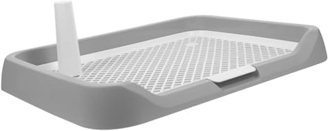TOYANDONA Bandeja para Orina De Perro Interior Resistente Antihumedad Abs Gris Grande para Entrenamiento y Limpieza De Cachorros Perros Adultos