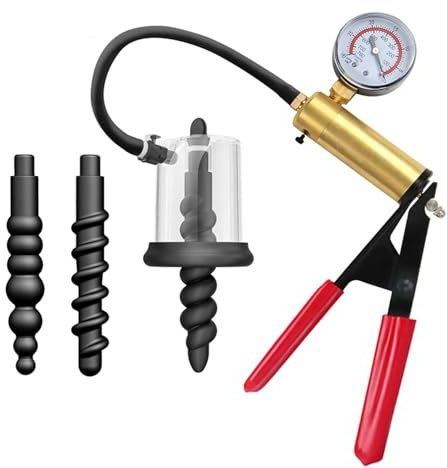 Set 3 plug anali in silicone con ventosa — Analdildo per uomini e donne, dilatatore anale, massaggiatore prostatico ed effetto pompa intima per stimolazione punto G e clitoride (Rosso)
