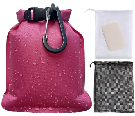 Portasaponetta - Porta shampoo con rete a rete, design impermeabile in nylon a prova di perdite | da bagno per palestra, nuoto, viaggio, vacanza, campeggio, doccia, vacanza, borsa portasapon