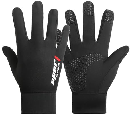 CXQRR Kids Gloves for Girls Boys - Touchscreen Full Finger Cycling Sun Gloves, Non-Slip Outdoor Gloves 7-15Yrs Spring Autumn
