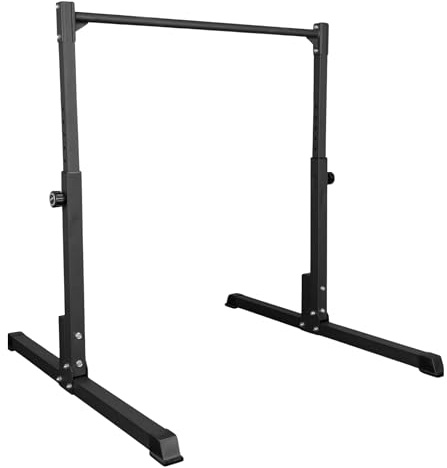 Gravity Fitness Calisthenics - Barra statica per allenamento della forza in casa, altezza regolabile, con piedini antiscivolo, impugnatura verniciata a polvere per allenamenti di peso corporeo e