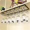 LINONI Portabicchieri sospeso, supporto per bicchiere da vino con 6 guide per 12-18 bicchieri, 60 x 22,5 x 5,5 cm