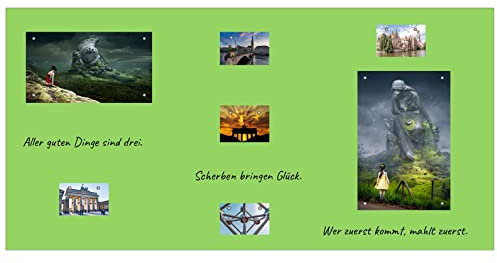 Grüne Tafel Folie MagnetTafel | Magnetische Tafelfolie | für Kreidestifte | beschreibbar, abwischbar, magnetisch, selbstklebend | Magnetfolie | inkl. Kreidestift + 10 Magnete (100x60cm)