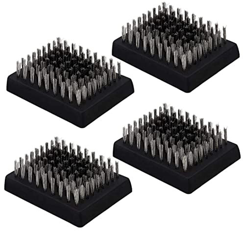 Cabezales de Cepillo para Barbacoa, Cabezales de Repuesto para Cepillo de Parrilla, Cabezales de Cepillo de Limpieza para Parrilla de cerdas de Alambre, Limpiador de Barbacoa, 4 Unidades