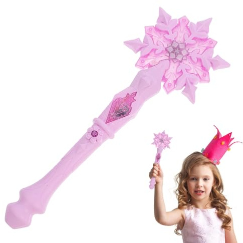 MAGICLULU Varita Mágica De Nieve Varita De De Nieve Led Iluminar La Varita De De Nieve para La Fiesta Niñas Princesa Accesorios Encender Cosplay Niño Palo De El Plastico