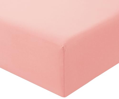 RUIKASI Super King Fitted Sheet Deep 40cm Pocket, Peach 180x200cm | OEKO-TEX Soft Brushed Microfiber Superking Bottom Sheet Ultra Deep Fit Bedsheet Machine Washable Easy Care