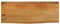 LAPOOH Tischplatte mit Baumkante 90x40x2,5 cm Massivholz Mango, Arbeitsplatte, Holzplatte, Schreibtischplatte, Waschtischplatte, Küchenarbeitsplatte - 370539