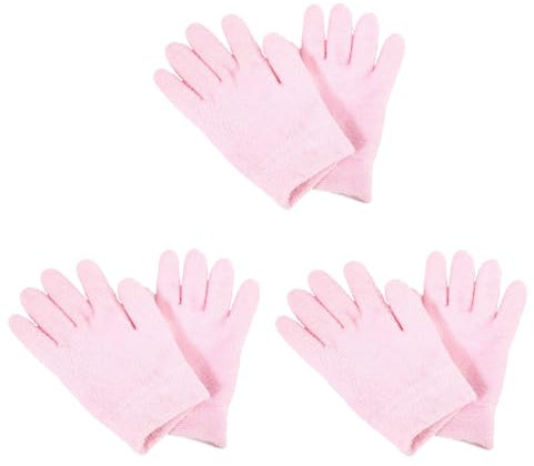 Eoslcusmvl 6X Feuchtigkeit Spendende Handschuhe mit Gel GefüTterter Baumwoll Handschuh mit ÄTherischen ÖLen und Vitaminen Zur Reparatur Von Ekzemen. Trockene, Raue und Rissige HäNde