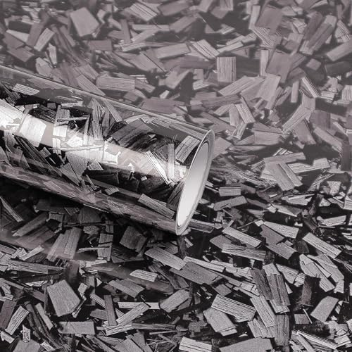 Film de carbone forgé, film autocollant brillant en vinyle pour voiture, moto, vélo, bricolage intérieur et extérieur, 150 x 30 cm, film de protection carbone pour voiture (argenté, 150 x 30 cm)