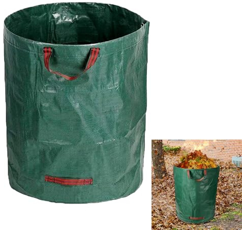 Smaoqingji Bolsas Para Residuos de Jardin - 1 Unidad, Verde, Bolsaer de Basura Impermeable Plegable, Apto Para Procesar Grandes Cantidades Hojas, Residuos Vegetales, Restos, Malas Hierbas y Tierra