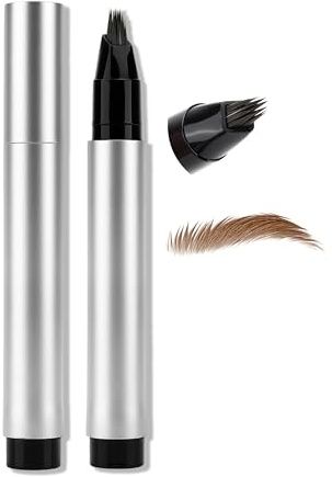 Erinde Braunkaffeefarbe Microblading Augenbrauenstift, Langanhaltend, Wasserfest und Wischfest Eyebrow Pencil, Natürliche und Definierte Augenbrauen, mit Mikroverzweigtem Applikator #02