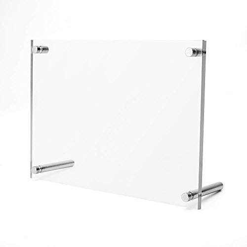 princesses love 8 x 10 Floating Acrylic Picture Frame Clear Free Standing Desktop Photo Frame Frameless Photo Holder Document Sign Menu Display Stand