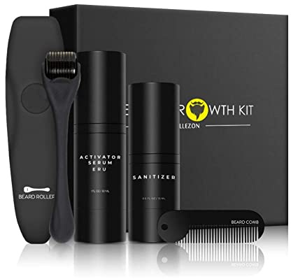 Kit De Croissance Barbe, Jane Choi Sérum Huile Barbe De Croissance Pour Pousse Barbe Accélérateur, Barbe Dermaroller, Beard Growth Kit De Soin Barbe Pour Les Hommes Papa