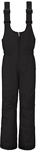 Wantdo Girl's Ripstop Pants Winter Jumpsuit High Performance Outwear Low Bulk Garment Traveling Overall Black 14/16