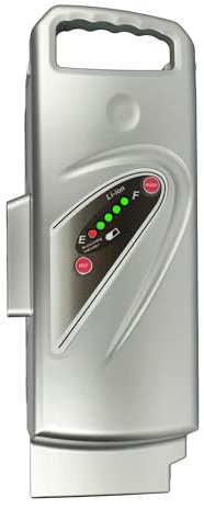 vhbw batteri kompatibel med Panasonic Flyer T2 | T5, T4, T8, T10, T10 HS, T11 HS, T14 HS, S XT 28 E-cykel (15,6 Ah, 25,2 V, Li-Ion) – silver