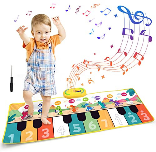 Coolplay Klaviermatte, Musical Klavier Keyboard Matte für Mädchen und Jungen, Musik Instrumenten Spielzeug für Kinder - 100x36cm