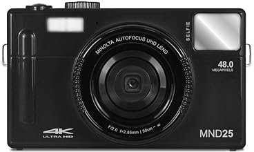 Minolta MND25 48 MP Autofocus / 4K Ultra HD Camera w/Selfie Mirror