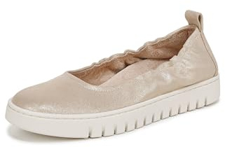 Vionic Womens Uptown Ballet Flat Ballet Pumps Medium Fit UK 5.5, Soft Gold Leather
