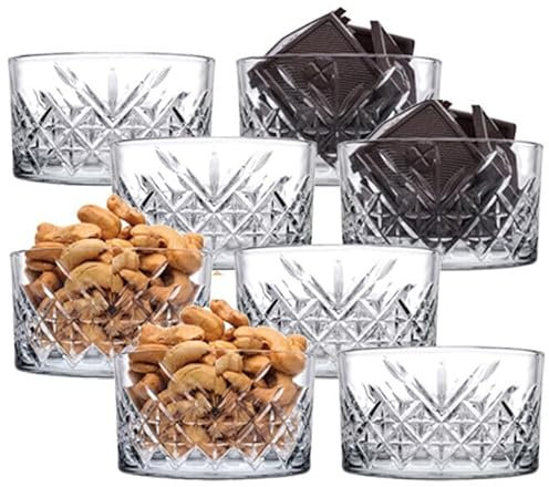 Queensway Home & Dining 250ml Glass Mini Dessert Snacks Nuts Ice Cream Serving Bowls Party Dishes