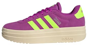 adidas Damen VL Court Bold Shoes, Flash Pink/Lucid Lemon/Silver Metallic, 40 EU
