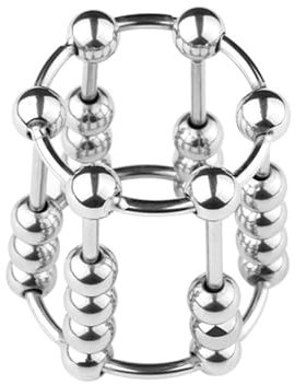 SM Penisring Penisschmuck Edelstahl Cock Ring Metall Penisringe mit Schiebeperlen BDSM Peneis Ring für Dein Eichel Große Bondage Sexspielzeug Penis Schmuck Eichelring für Fetisch Sklaven Paare