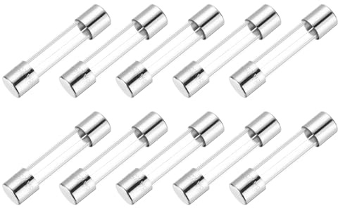 QUARKZMAN 8A 250 V glassäkring 6 x 30 mm fördröjd UL-listad långsam smältning för hushållsapparater (10-pack)