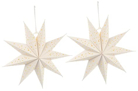 ARTIBETTER 2pcs Star Lanterns Paper Lampshades for Christmas Decorations Elegant Hanging Ornaments for Parties and Home Decor Easy to Install
