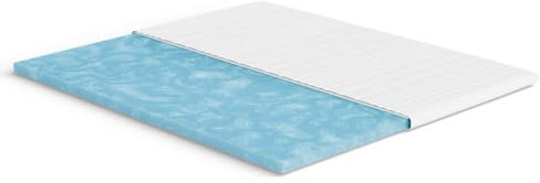 Meisterschlaf Topper in schiuma gel, 200 x 220 cm, morbido al tatto, RG 50, Oeko-TEX® Standard 100, rivestimento lavabile a 60 °C, ideale per materassi rigidi, contro il mal di schiena, prodotto in