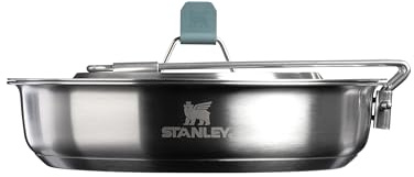 Stanley 1913 Adventure All-In-One Fry Pan Set - Shale and Charcoal - Ensemble de cuisine de camping en acier inoxydable - Ensemble de poêles légères pour la randonnée et le camping